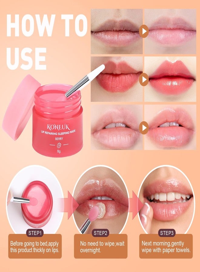 KONEUK 12 Pack Lip Sleeping Mask Set, Overnight Lip Treatment, Nourish and Hydrate Lip Mask With Vitamin C and Coconut Oil, Lip Balm for Dry Lips, Reduce Lip Lines and Improve Lip Color - Image 5
